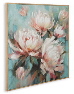 Aqua/Pink Parryville wall art, product view 2 - 2