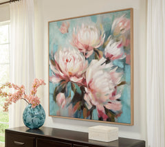 Aqua/Pink Parryville wall art, product view 5 - 5