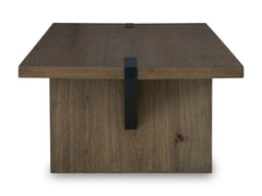 Light Brown Rectangular Coffee Table, product view 3 - 3