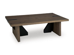 Light Brown Rectangular Coffee Table, product view 4 - 4