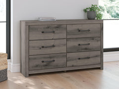 Brown Gray / Six Drawer Dresser — room setting; accessories not included - 2