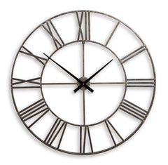 Antique Silver wall clock, full product view - 1