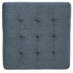 Navy, top view of complete tufted ottoman - 3