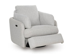 Stone Power Swivel Recliner with Storage, product view 2 - 2