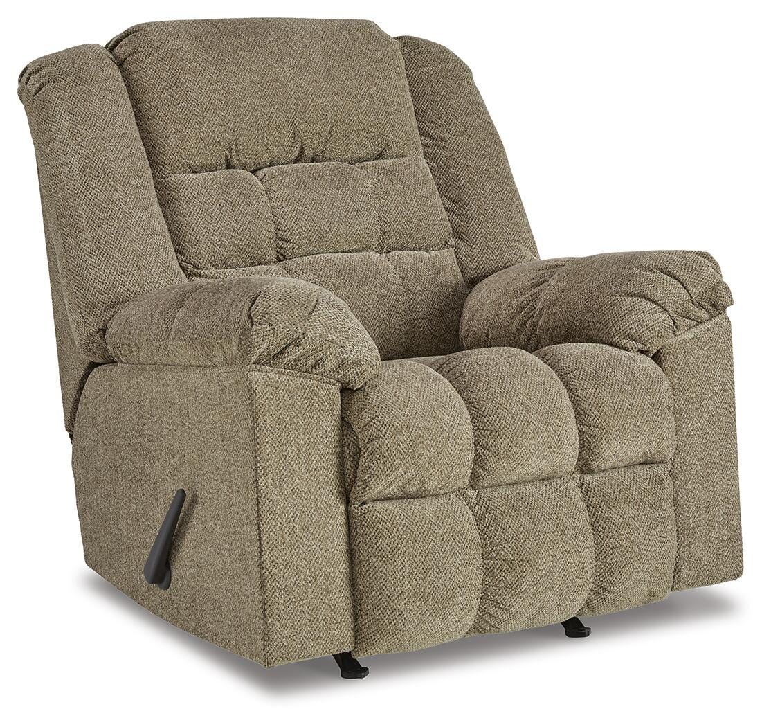 Briar, complete rocker recliner in upright position