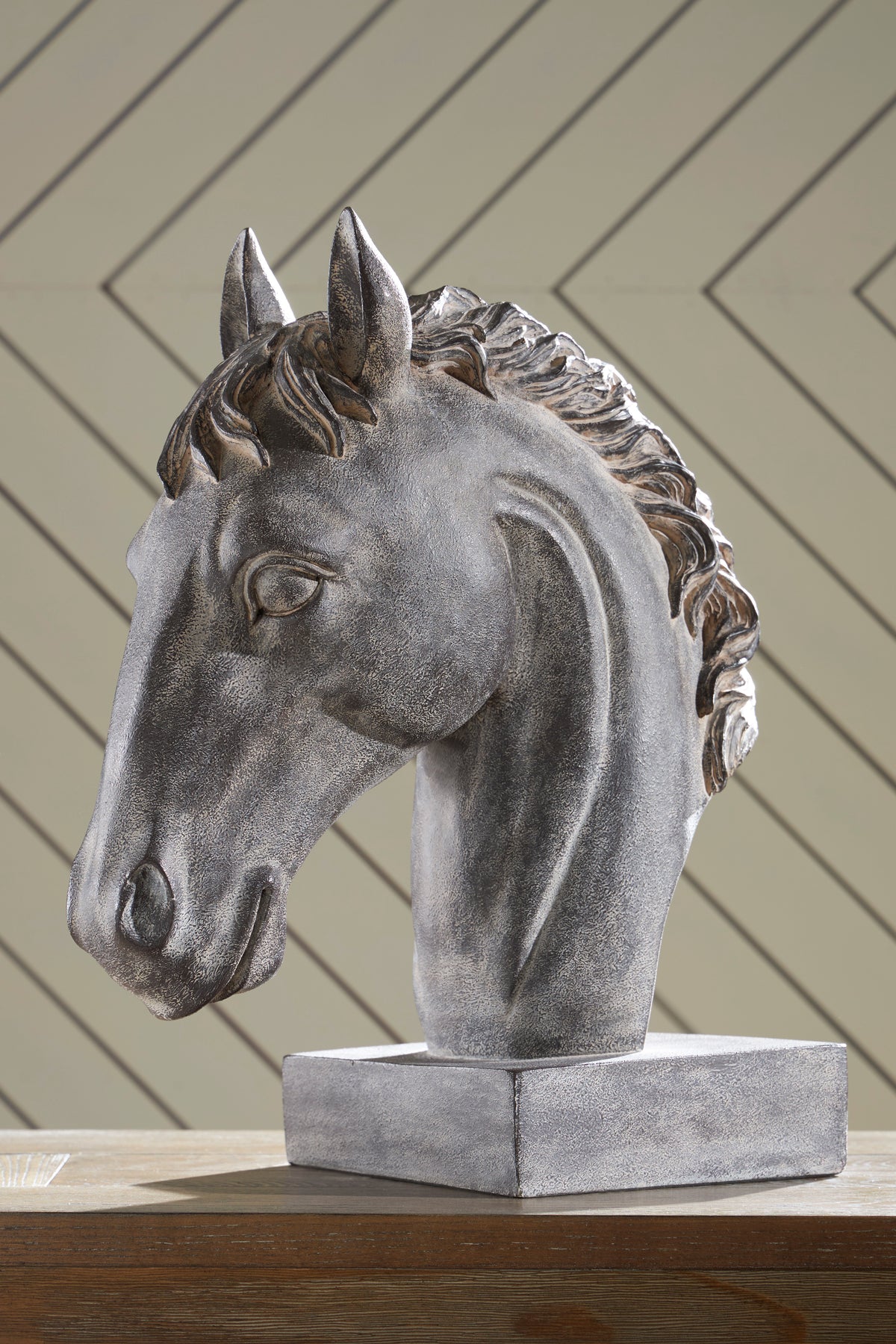 Antique Black antique black sculpture, full product view