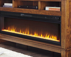 Black, fireplace installed in a separately sold TV stand - 2