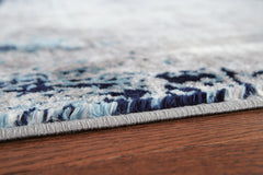 White/Blue/Gray 94" x 120", pile and edge detail - 3