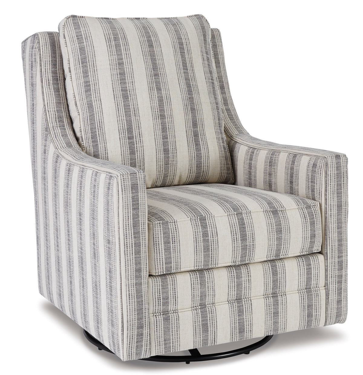 Ivory/Black Accent Chair, full product view