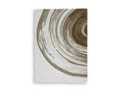 Ivory/Brown/Gray 5' x 7', complete rug product view - 5