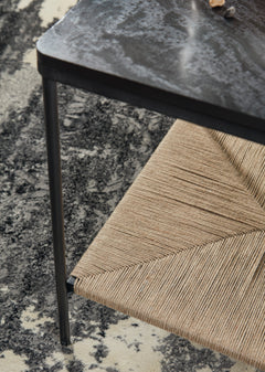 Black/Natural Accent Table, view 2 - 2