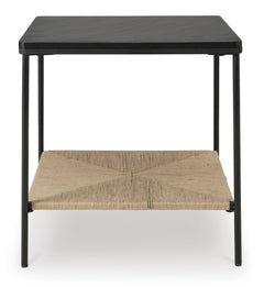 Black/Natural Accent Table, view 3 - 3
