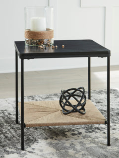 Black/Natural Accent Table, view 6 - 6