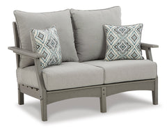 Gray Loveseat w/Cushion, full product view - 1