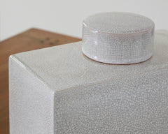 Antique White 14.25-inch height decorative jar, product view 4 - 8