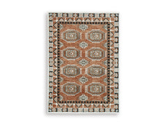 Sienna/Ivory/Black 60.5" x 83.5", complete rug product view - 5