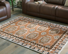 Sienna/Ivory/Black 60.5" x 83.5", room view; furniture excluded - 6