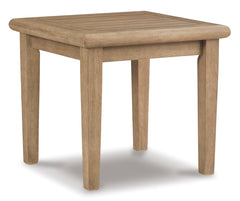 Grayish Brown Square End Table, full product view - 1