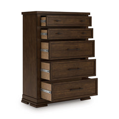 Medium Brown, chest with drawers open - 2