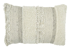 Gray/White / Throw Pillow, complete pillow front - 1