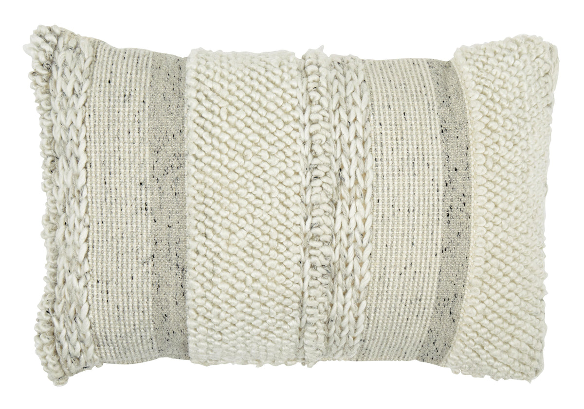 Gray/White / Throw Pillow, complete pillow front