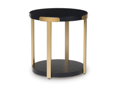 Black/Brass Finish three-piece table set, product view 5 - 5