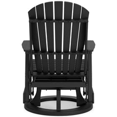 Black outdoor swivel glider chair, product view 3 - 3