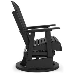 Black outdoor swivel glider chair, product view 4 - 4