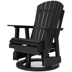 Black outdoor swivel glider chair, product view 5 - 5