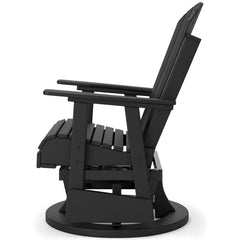 Black outdoor swivel glider chair, product view 6 - 6