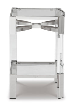 Clear/Silver Finish clear and silver-tone accent table, product view 4 - 4