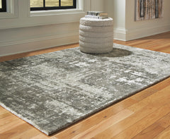 Gray 61" x 85", room view; furniture excluded - 2