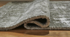Gray 61" x 85", rolled rug backing detail - 4