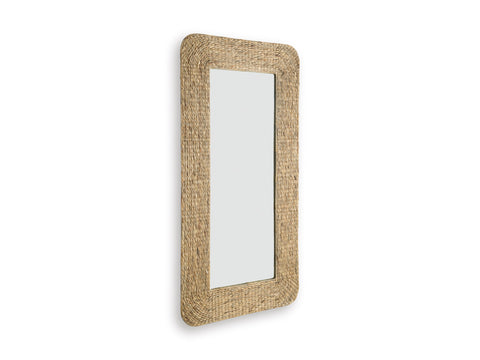 Natural Woven Seagrass Floor Mirror