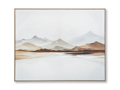 White/Gray/Brown Karalen wall art, full product view - 1