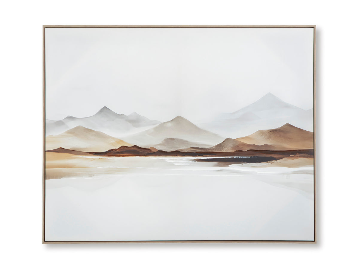 White/Gray/Brown Karalen wall art, full product view
