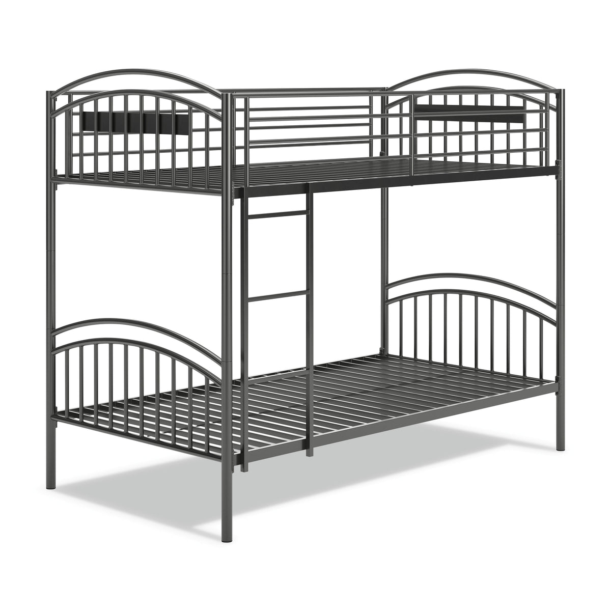 Gray / Bunk Bed, complete bed frame without mattresses