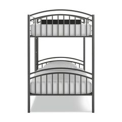 Gray / Bunk Bed, side view; mattresses and bedding not included - 3