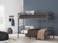 Gray / Bunk Bed, room setting; mattresses and other items not included - 4