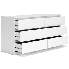 White, dresser with drawers open - 2