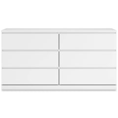 White, full front view of dresser - 3