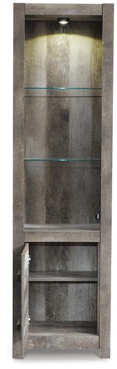 Gray, complete display pier with lower cabinet open - 3