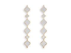 Gold Finish Harriswood two-mirror set, full product view - 1