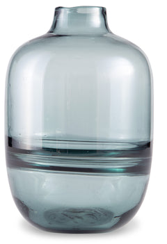 Teal teal indoor outdoor glass vase, product view 2 - 6
