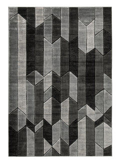 Black/Gray 59.25" x 78.38", complete rug design; representative size - 4
