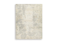 Gray/White/Cream 107.75" x 142.5", complete rug product view - 1
