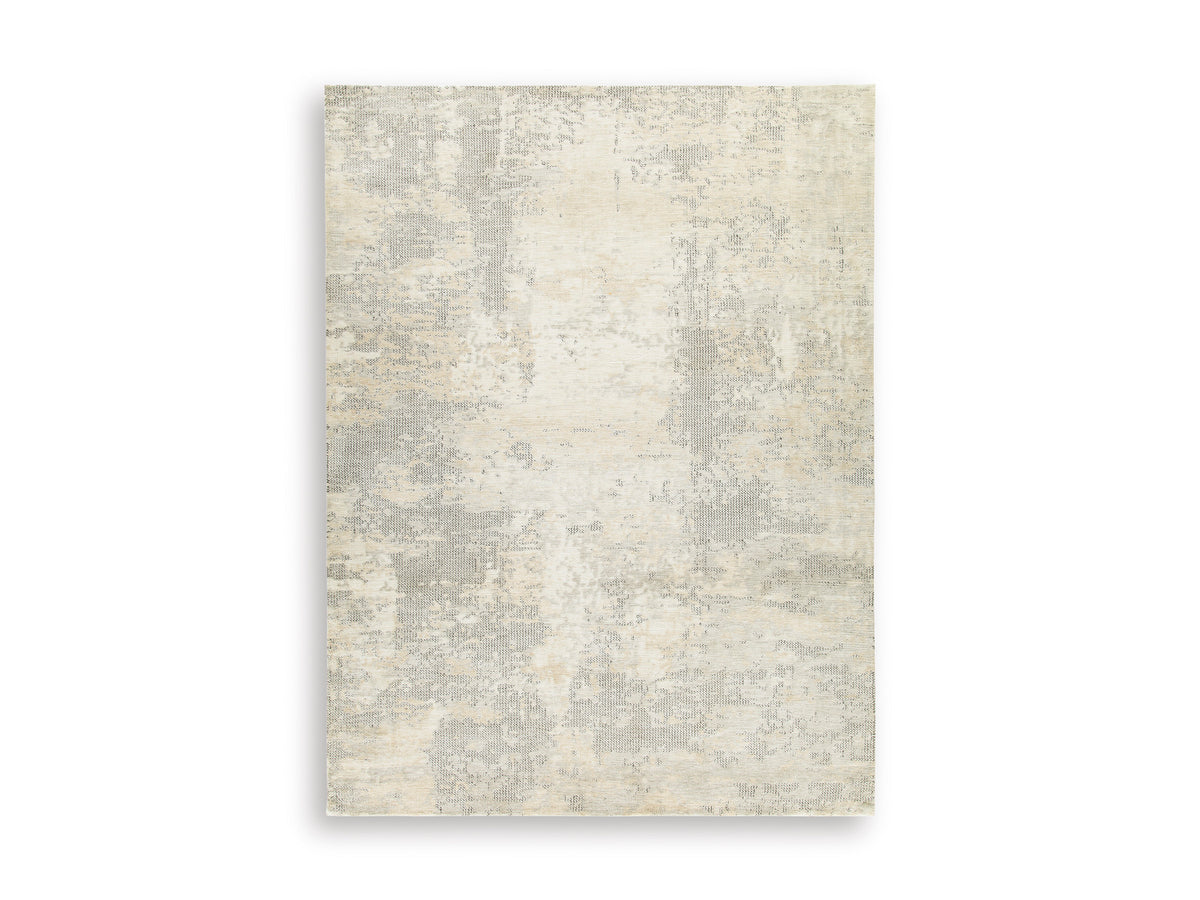 Gray/White/Cream 107.75" x 142.5", complete rug product view