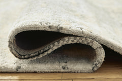 Gray/White/Cream 107.75" x 142.5", rolled rug backing detail - 4