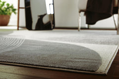 Gray/Ivory 95.38" x 121", pile and edge detail - 3