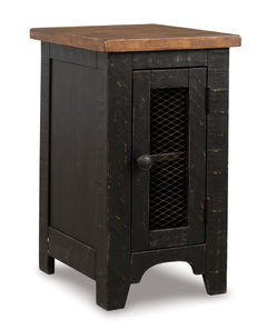 Black/Brown Chairside End Table, full product view - 1